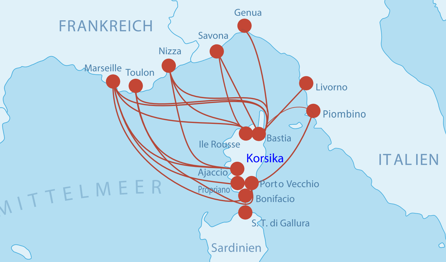 Fähre nach Korsika